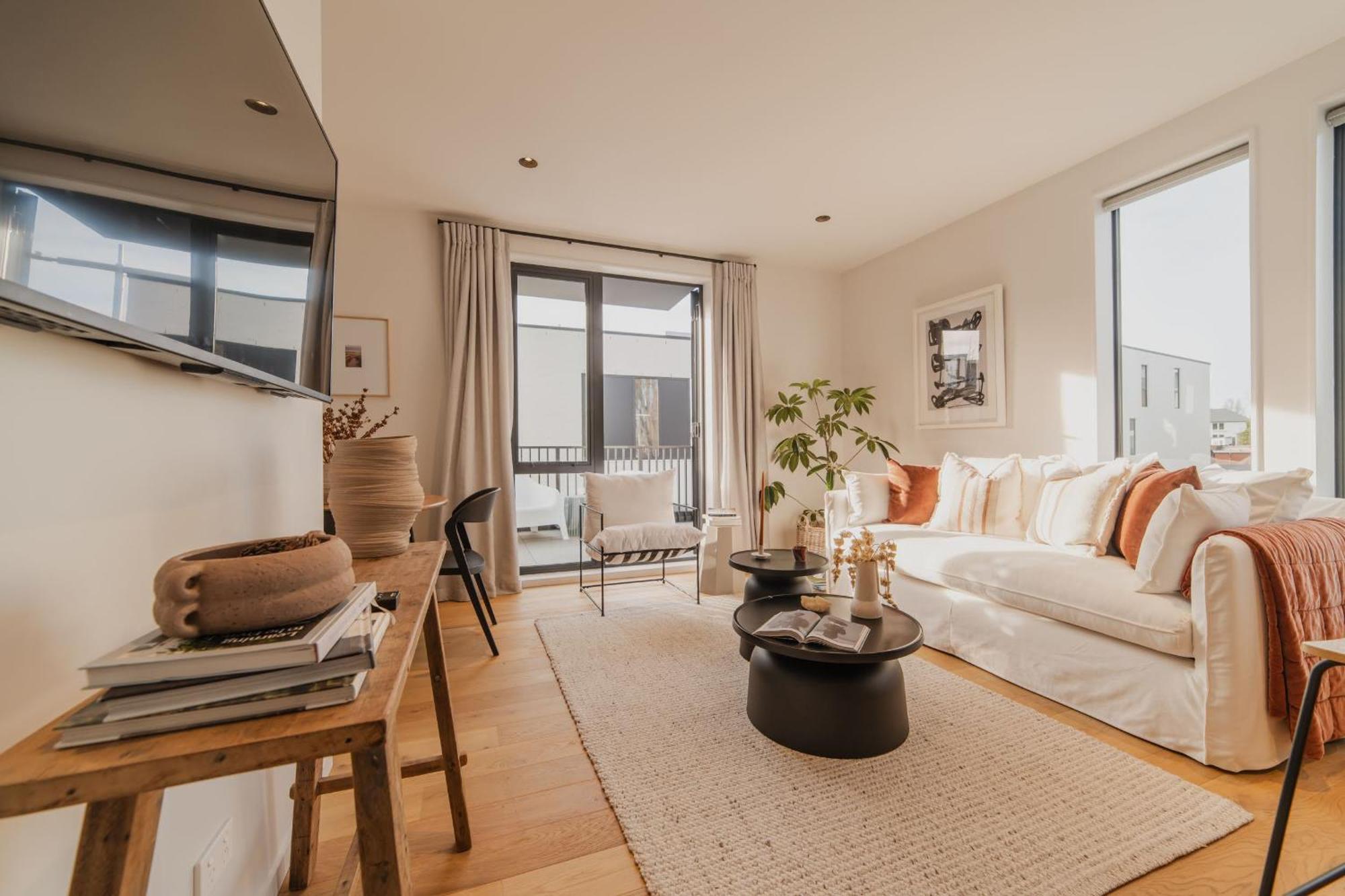Chic And Contemporary Living At Cambridge Terrace Villa Christchurch Exteriör bild